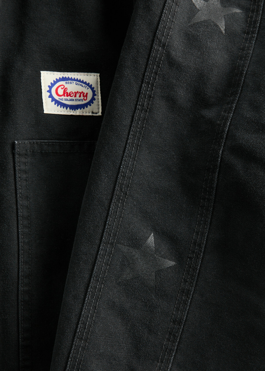 Cherry LA Mechanic Trucker Logo Canvas Jacket Black CHERRY LA