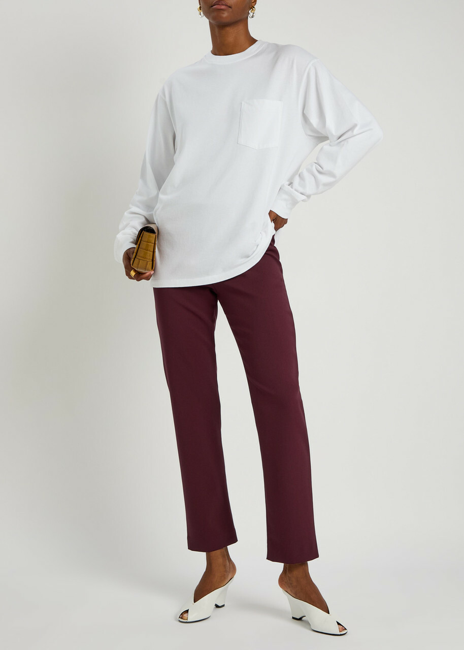 Armarium Asadi Slim-leg Stretch-wool Trousers Dark Red