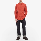 Gitman Vintage Men's Button Down Overdyed Oxford Shirt in Orange
