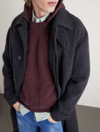 A.PRESSE - Vintage Cotton-Jersey Hoodie - Burgundy
