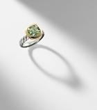 David Yurman DY Mercer® sterling silver and 18kt gold ring with prasiolite