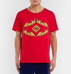 Gucci - Printed Cotton-Jersey T-Shirt - Men - Red