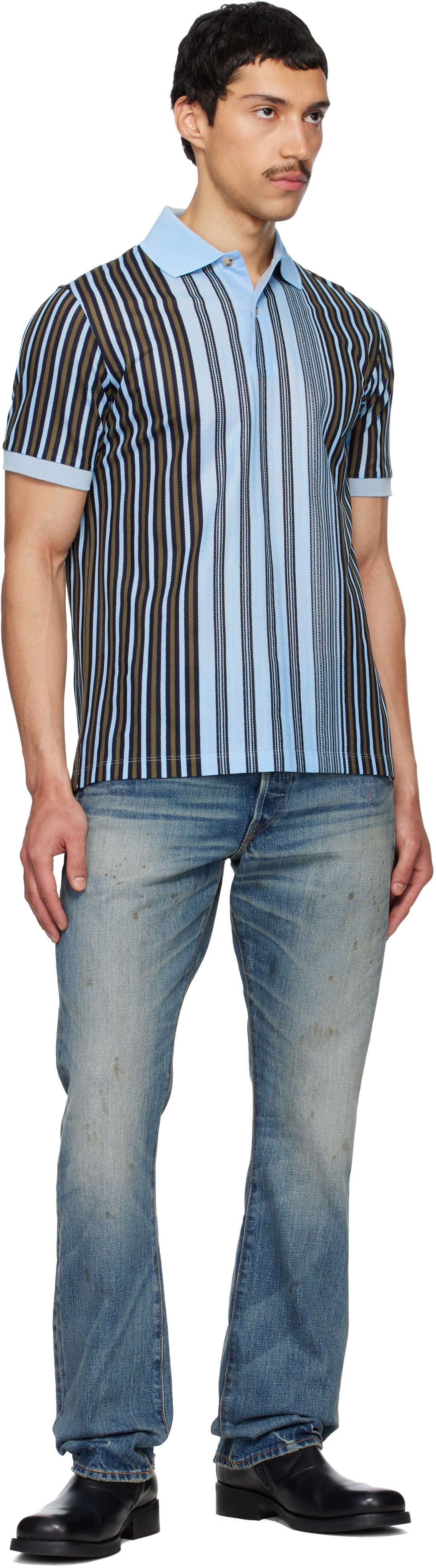 Paul Smith Blue Deck Stripe Polo