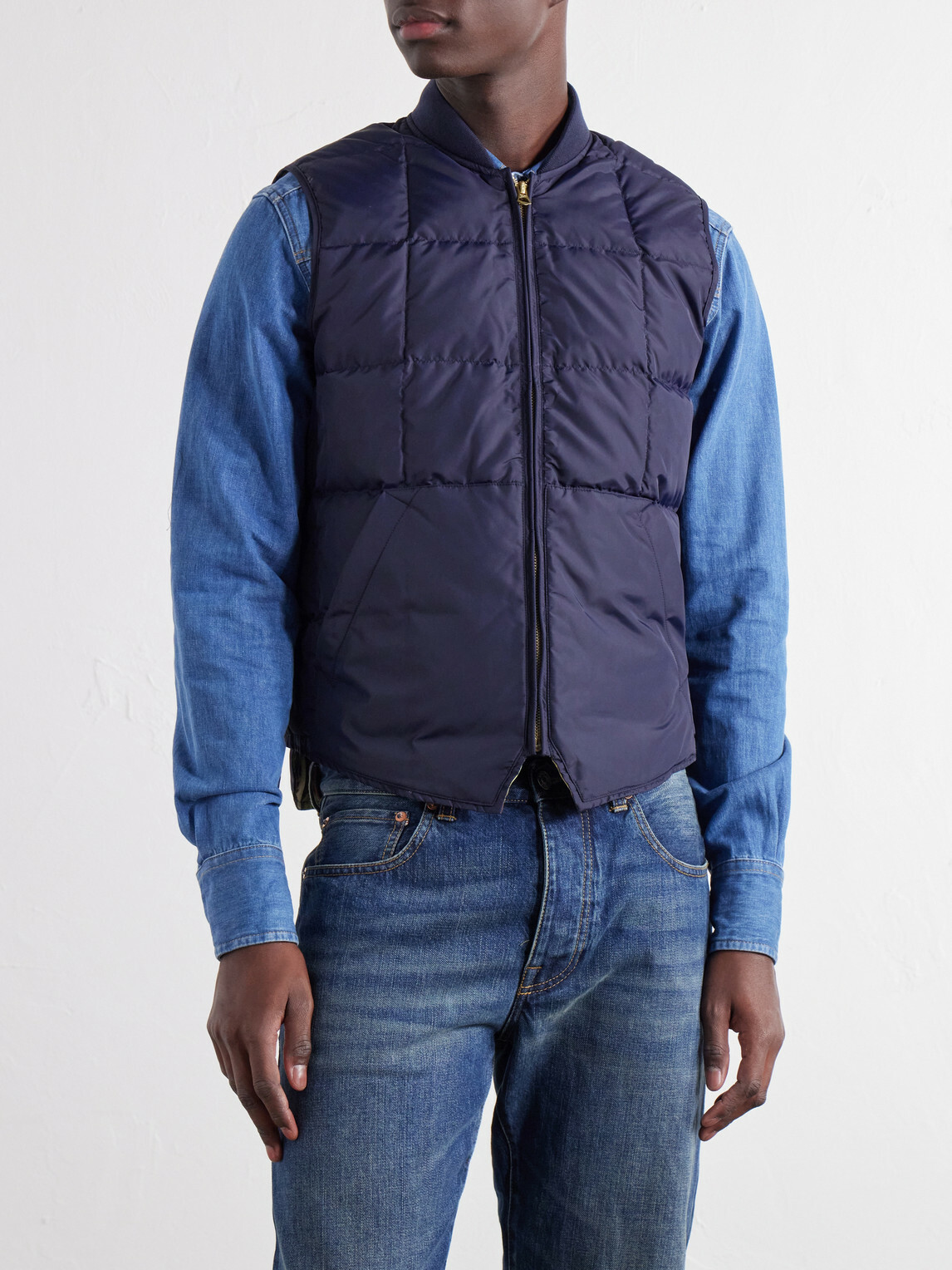 Fortela - Quilted Shell Down Gilet - Blue