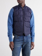 Fortela - Quilted Shell Down Gilet - Blue