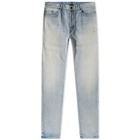Saint Laurent Men's Skinny 5 Pocket Jean in Light Fall Blue