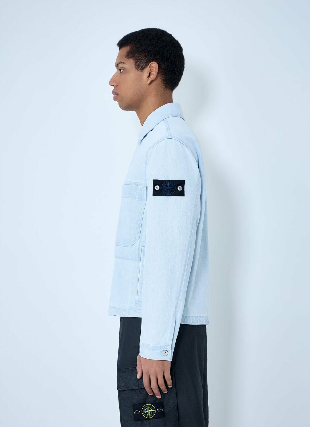 Stone Island Denim Biker Jacket