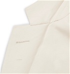 Dunhill - Cream Cotton, Mulberry Silk and Linen-Blend Blazer - Men - Cream