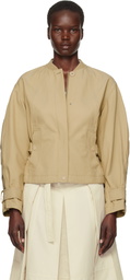 3.1 Phillip Lim Khaki Zip Cocoon Back Bomber Jacket
