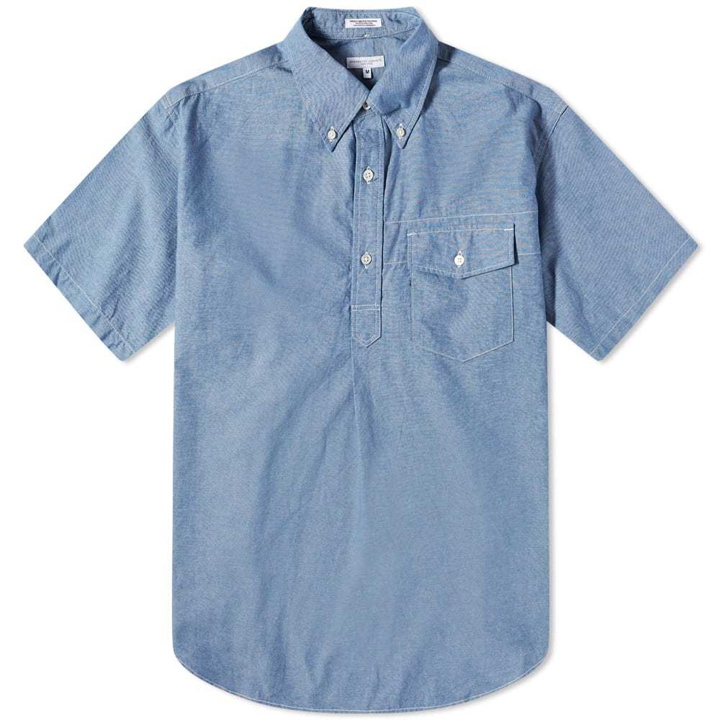 Photo: Engineered Garments Chambray Popover Button Down Short Sleev