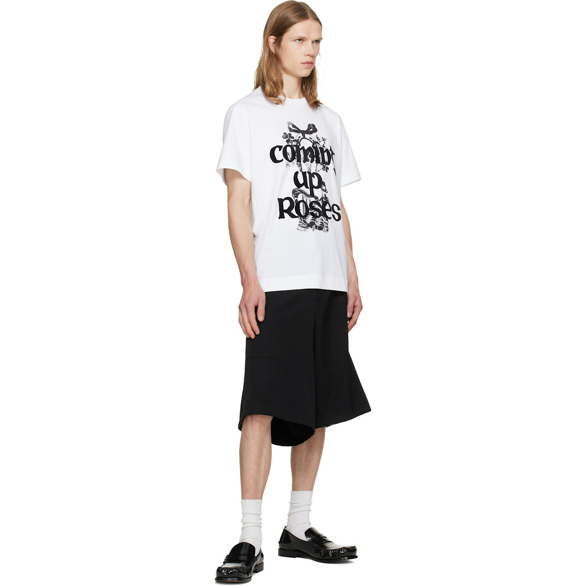 Simone Rocha White 'Coming Up Roses' Print T-shirt