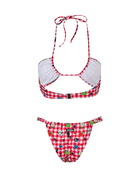MC2 Saint Barth Women Beandeau Bikini Dahelle With Gingham And Fancy Print | Beepy Bella Special Edition