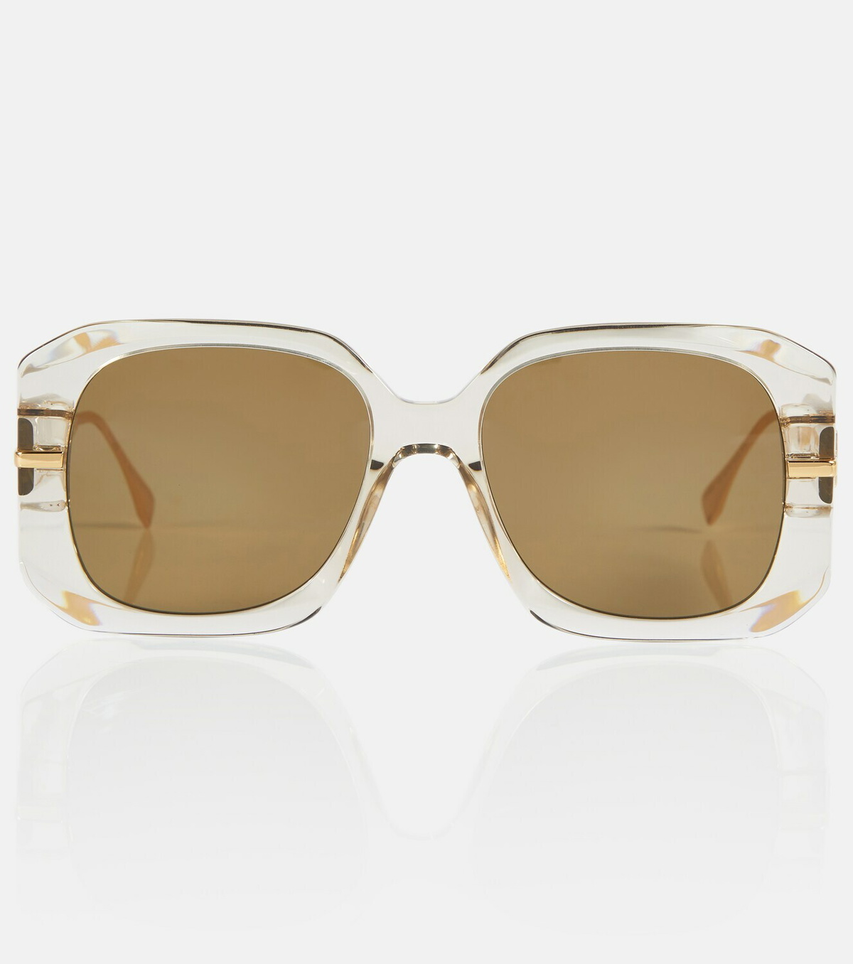 FENDI スクエア型サングラス ゴールド Fendi Fendigraphy square sunglasses Fendi