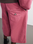 KAPITAL - Wide-Leg Cotton-Jersey Drawstring Shorts - Pink