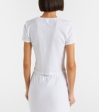 Leset Pointelle cotton crop top
