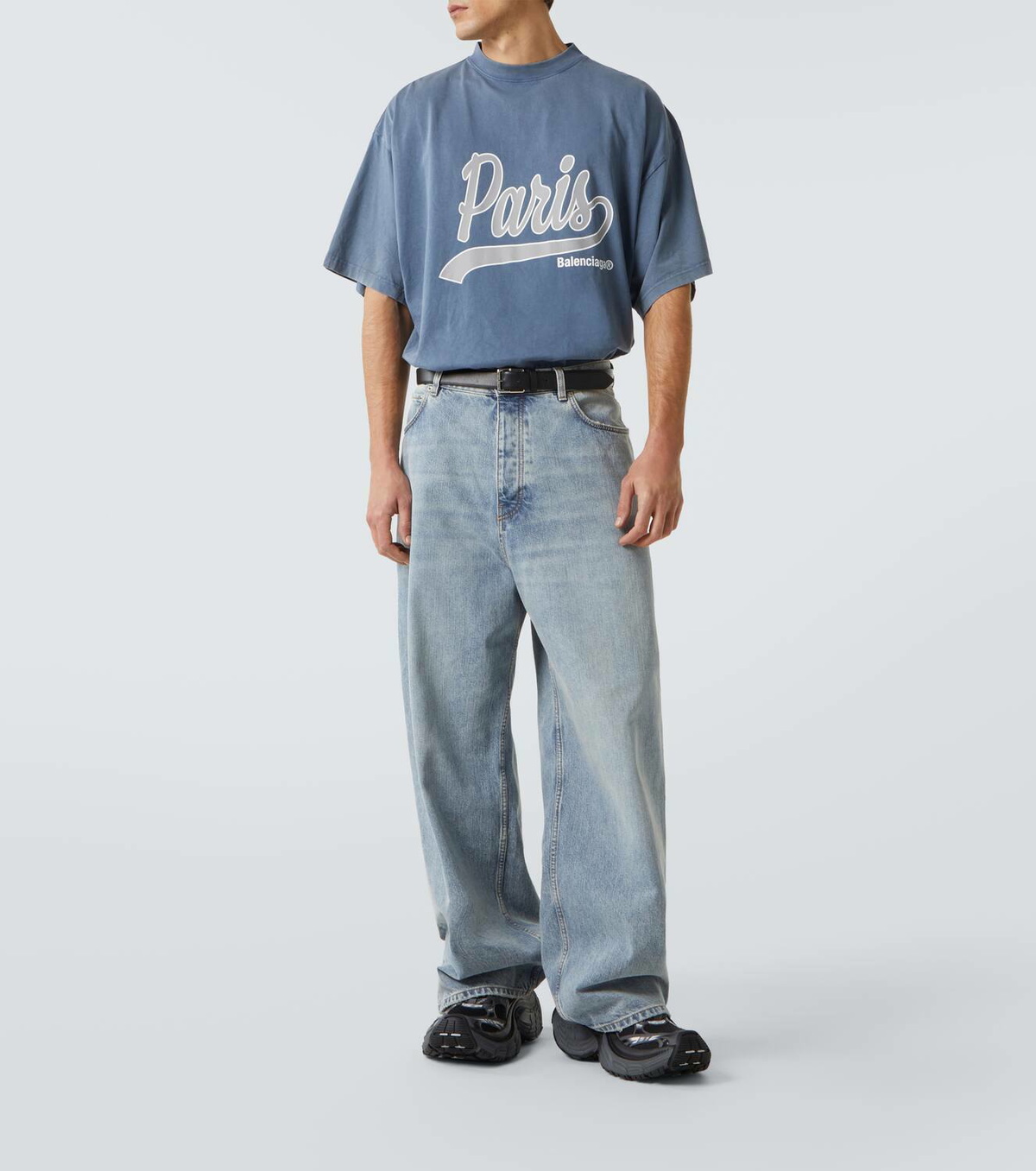 【BALENCIAGA】国内発送☆ Paris faded コットン Tシャツ Balenciaga Paris faded cotton T-shirt Balenciaga