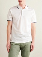 Canali - Cotton-Piqué Polo Shirt - White