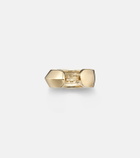 Stone and Strand Knife Edge 14kt gold ear cuff with diamonds