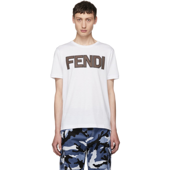 Photo: Fendi White Logo T-Shirt