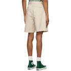 BEAMS PLUS Off-White Twill Cut-Off Shorts