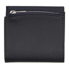 Maison Margiela Navy Calfskin Zip Wallet