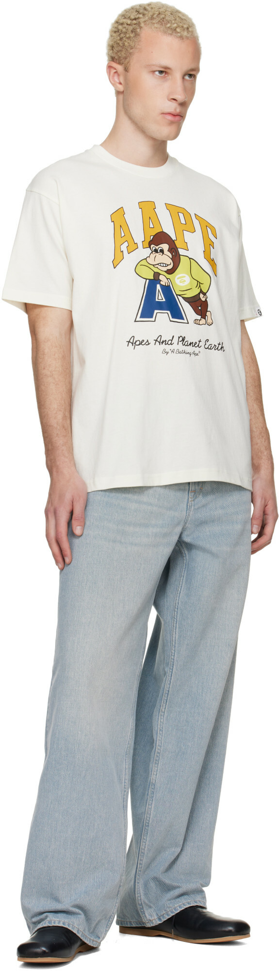 AAPE by A Bathing Ape Off-White Graphic 'AAPE' T-shirt