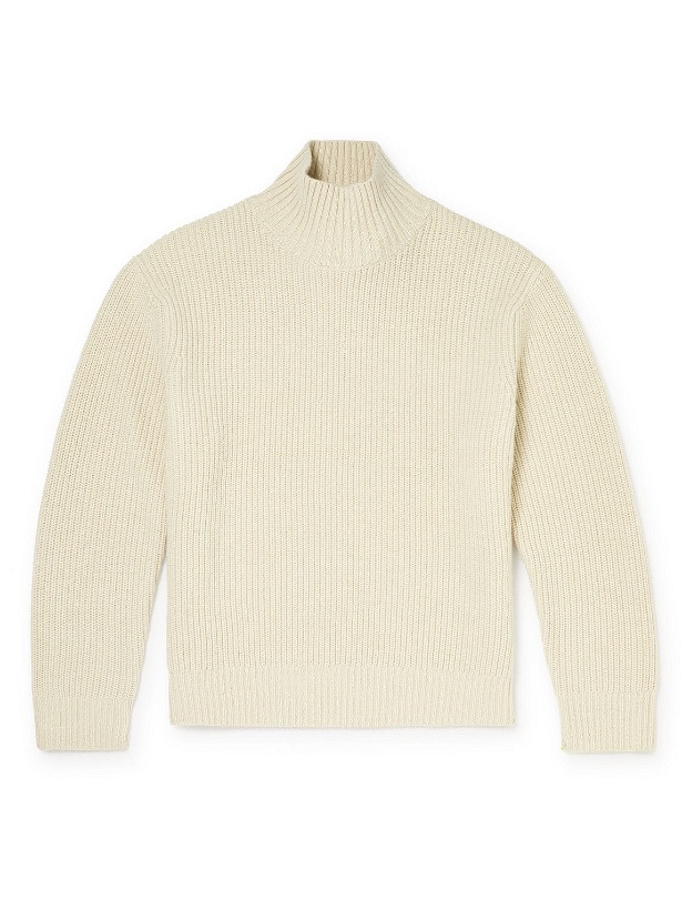 Photo: FRAME - Ribbed Wool Rollneck Sweater - Neutrals