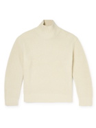 FRAME - Ribbed Wool Rollneck Sweater - Neutrals