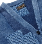 Beams Plus - Patchwork Indigo-Dyed Cable-Knit Cotton Cardigan - Blue