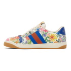 Gucci White Ken Scott Edition Floral Screener Sneakers