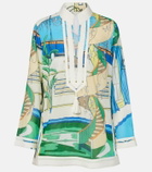 Tory Burch Printed cotton voile tunic