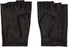 Ernest W. Baker Black Open Finger Driving Gloves