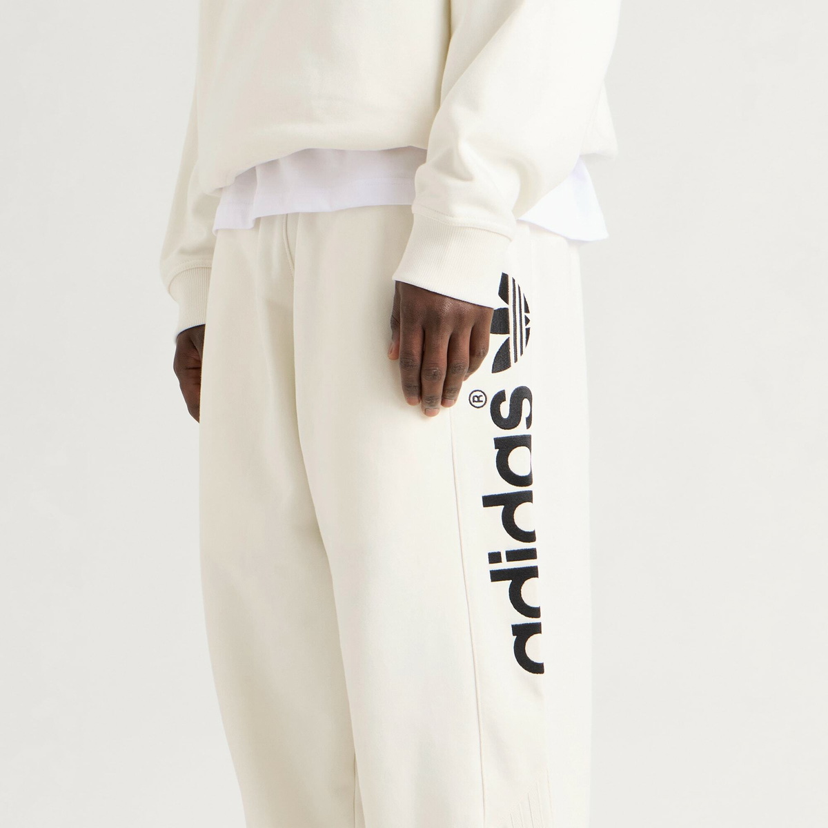 Adidas Men's Block Sweatpant in Off White