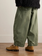 Needles - H.D. Wide-Leg Slub-Cotton Drawstring Trousers - Green