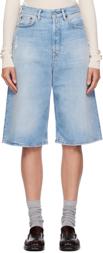 Photo: Acne Studios Blue Loose-Fit Denim Shorts