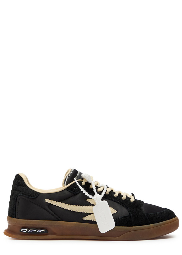 Photo: Off-white End Of Play Panelled Woven Sneakers Black
