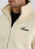 Amiri Bones Logo Fleece Jacket Cream