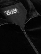 Wacko Maria - Logo-Embroidered Cotton-Velvet Track Jacket - Black
