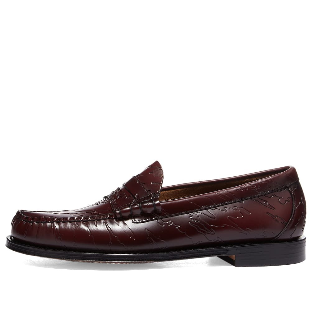 靴 G.H. Bass Maharishi Weejun Larson 42 G.H. Bass & Co. x Maharishi Weejun Larson Embossed Loafers
