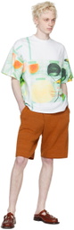 Bianca Saunders White & Green Printed T-Shirt