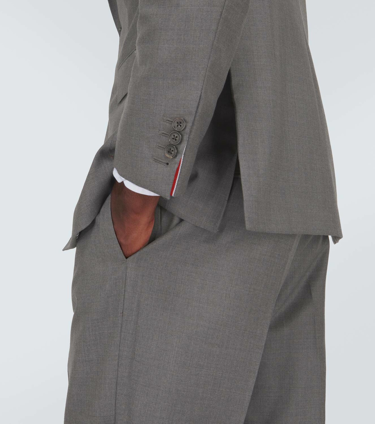Blazer Thom Browne Gris Taille 0 (US 36) - Laine, Fait Main En Italie, Neuf Sans étiquettes