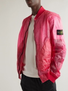 Stone Island - Logo-Appliquéd Coated-Shell Bomber Jacket - Pink