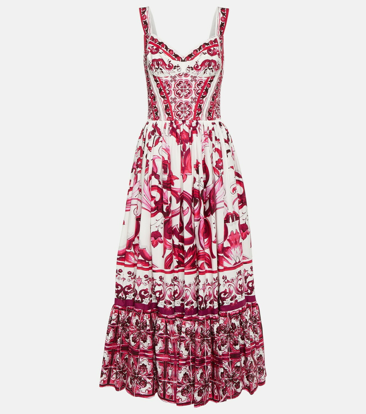Dolce&Gabbana Printed cotton poplin maxi dress Dolce & Gabbana