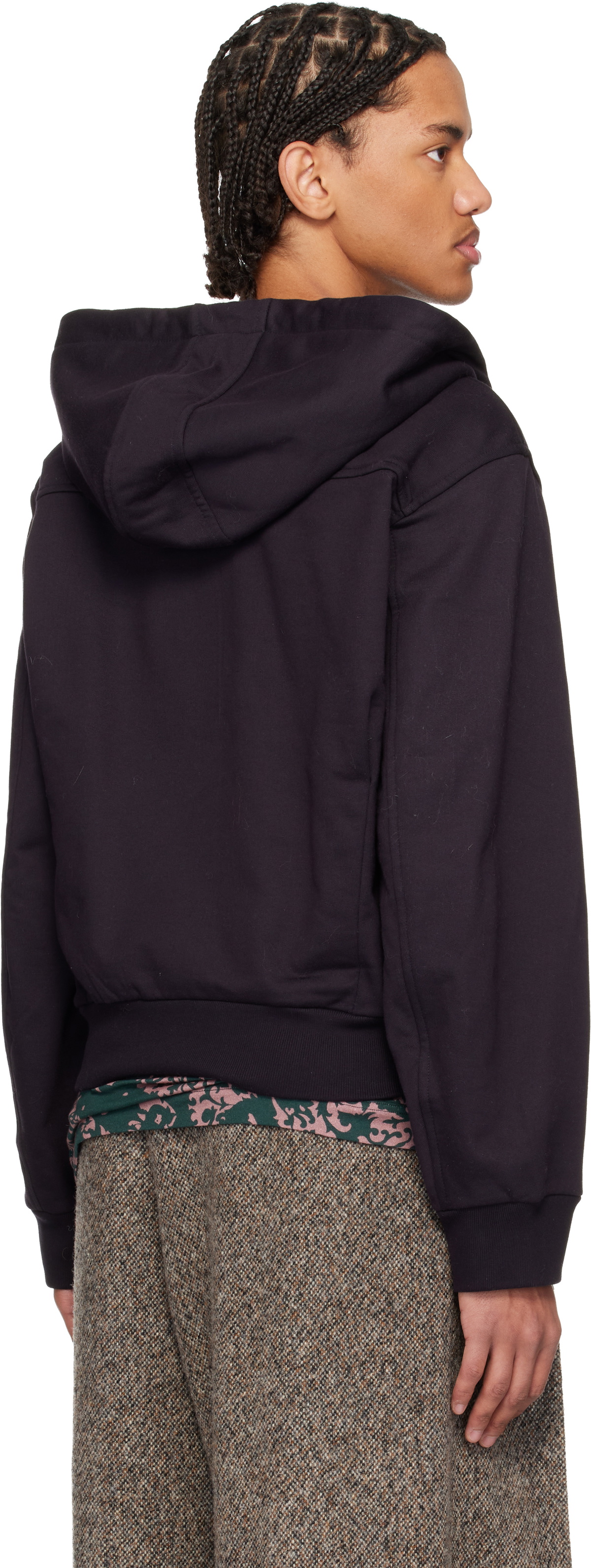 Dries Van Noten Navy Loose Zipped Hoodie