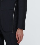 Comme des Garcons Homme Deux - Zip-embellished wool blazer