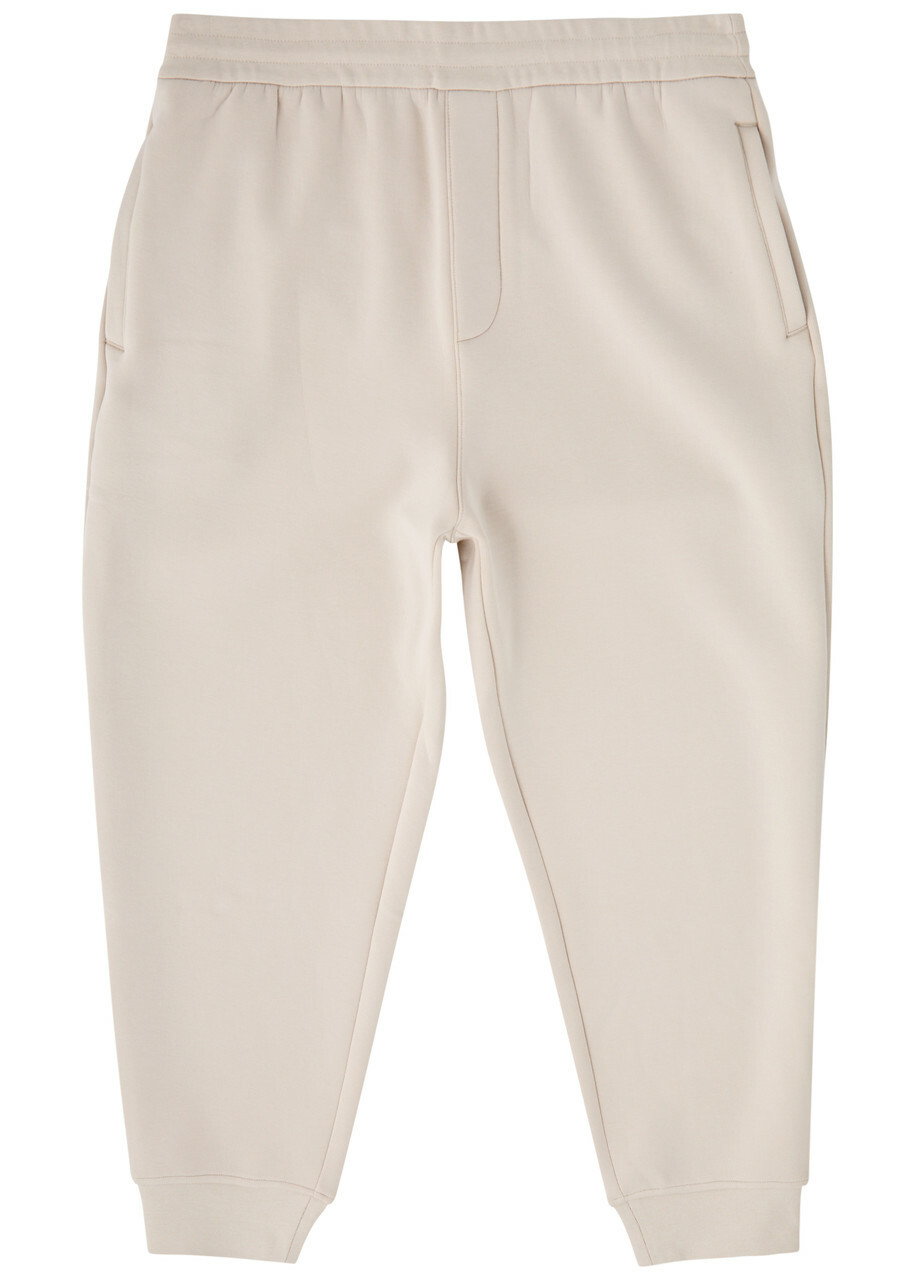 Emporio Armani Stretch-jersey Sweatpants Ecru