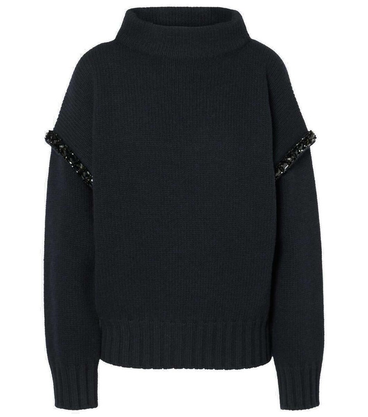 Photo: Max Mara Gene embellished virgin wool hoodie