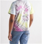 ARIES - Temple Logo-Print Tie-Dyed Cotton-Jersey T-Shirt - Multi