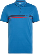 Kjus Golf - Logo-Print Jersey Golf Polo Shirt - Blue