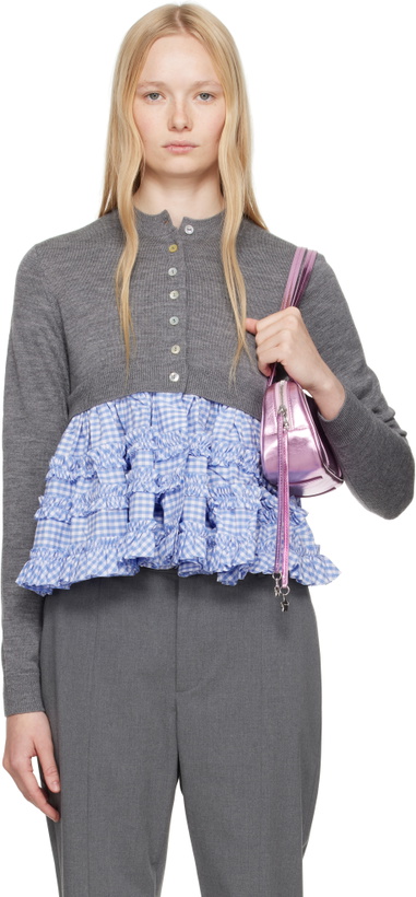 Photo: Sandy Liang Gray & Blue Pawpaw Cardigan
